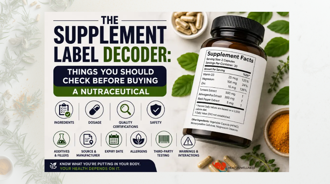 Health2Wellness: Things to Check Before Buying a Nutraceutica