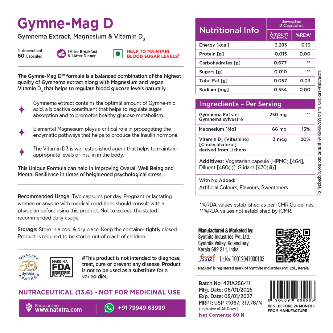 Gymne-Mag D & Gut Health Gummies
