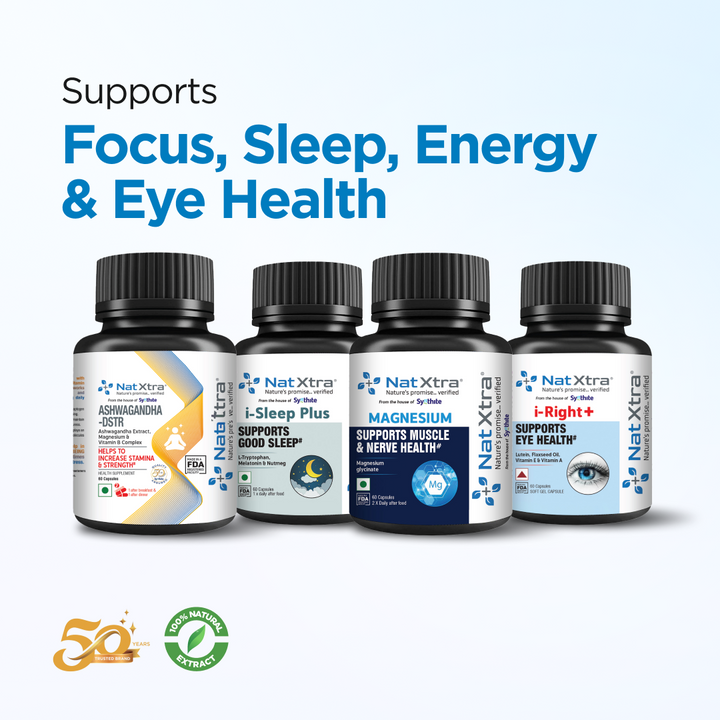 Magnesium, Ashwagandha, i-Sleep Plus & i-Right+