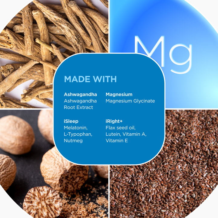 Magnesium, Ashwagandha, i-Sleep Plus & i-Right+