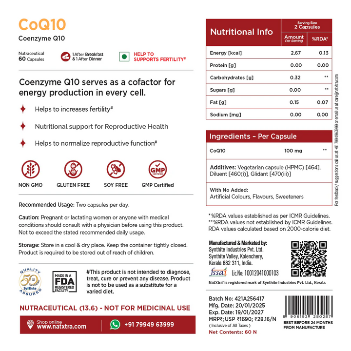 CoQ10, Ashwagandha & Zinc