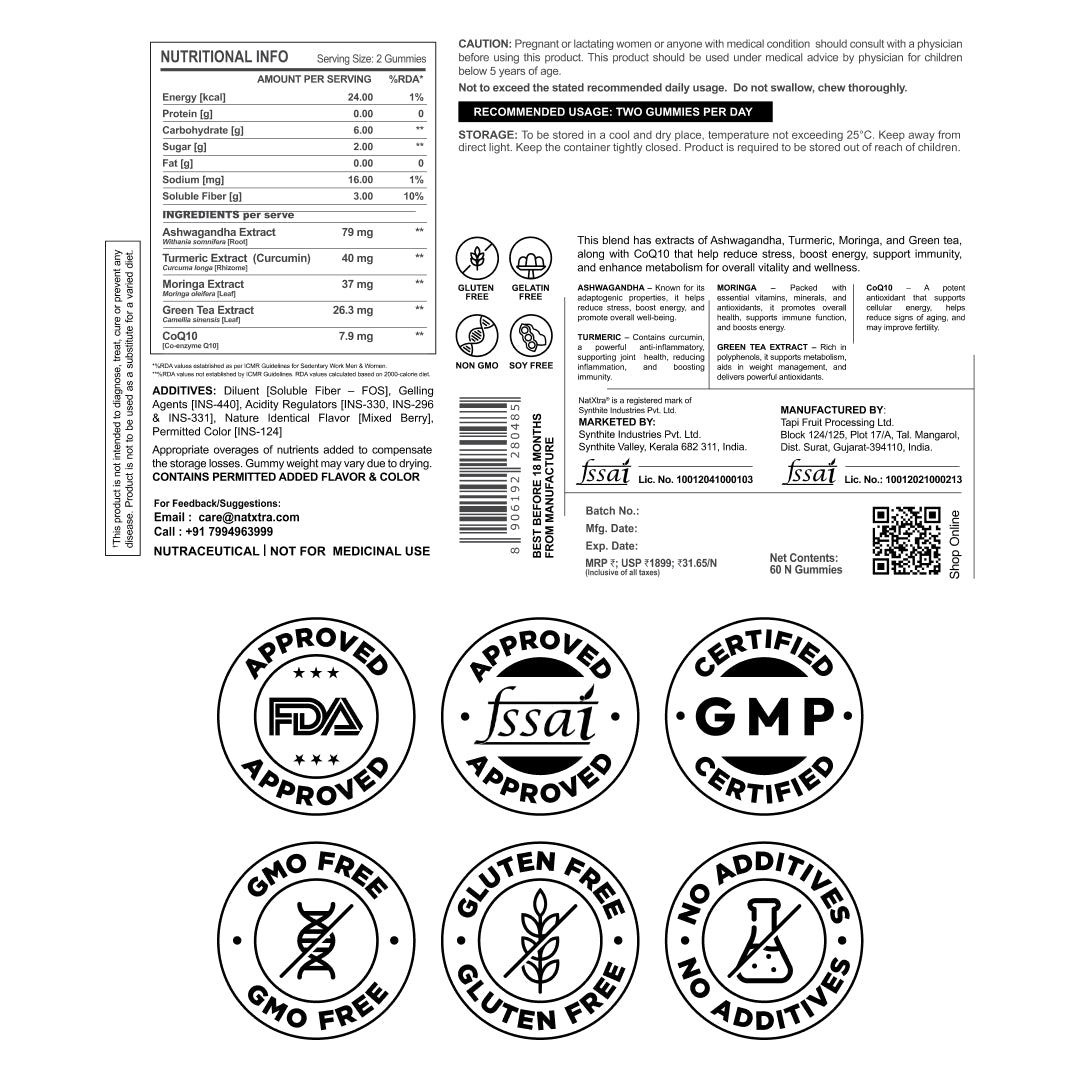 Gymne-Mag D & Ashwagandha Berry Boost Gummies