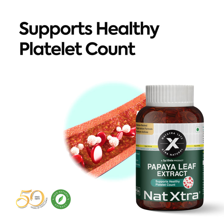 Papaya leaf extract (30 capsules) to support healthy platelet levels