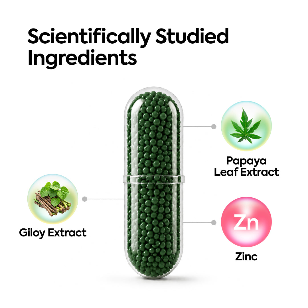 Papaya leaf extract (30 capsules) to support healthy platelet levels